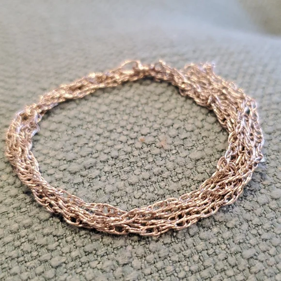 Vintage 925 Silver Necklace, Sweet SUPER Unique Chain, 24 inches - Picture 10 of 10